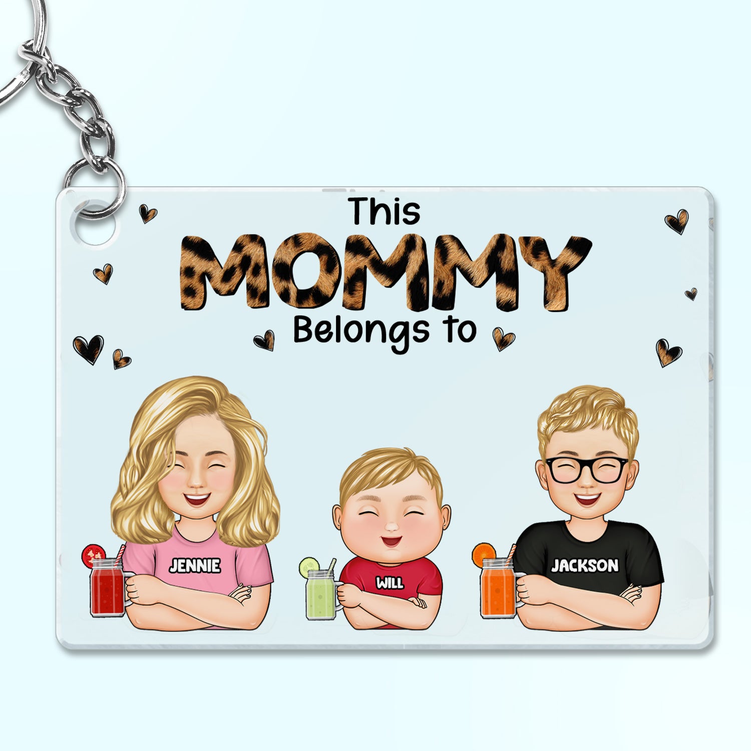 Mom This Mommy Belongs To - Gift For Mom - Personalized Custom Rectangle Acrylic Keychain