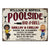 Pool Bar Grilling Listen To Good Music - Swimming Pool Decor - Personalized Custom Classic Metal Signs