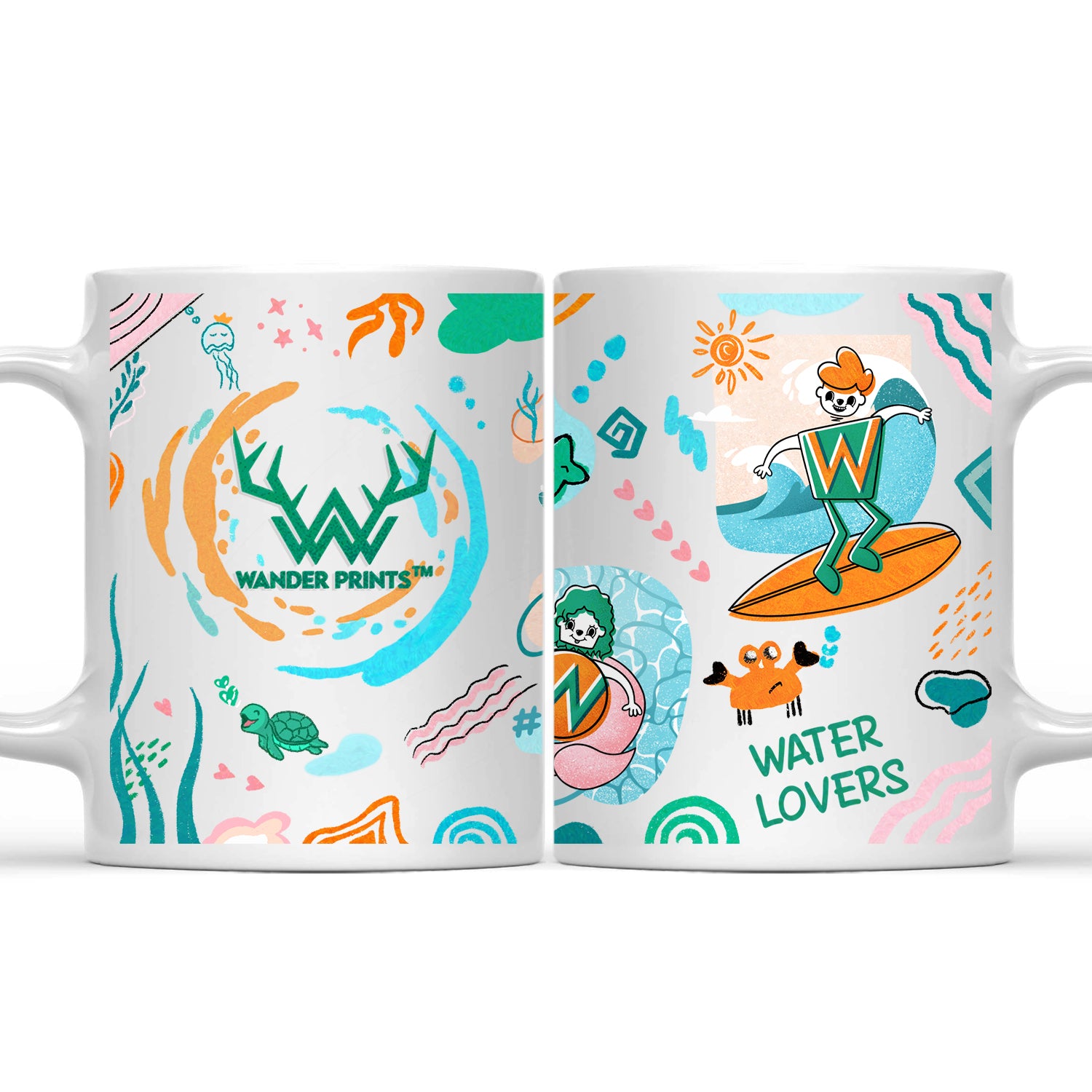 Wandering White Mug - Summer Drinkware Collection