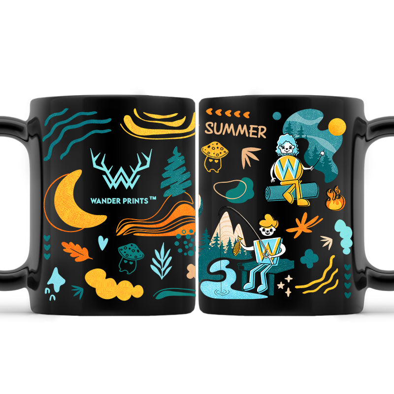 Nature Lovers Black Mug - Nature Lovers Summer Drinkware