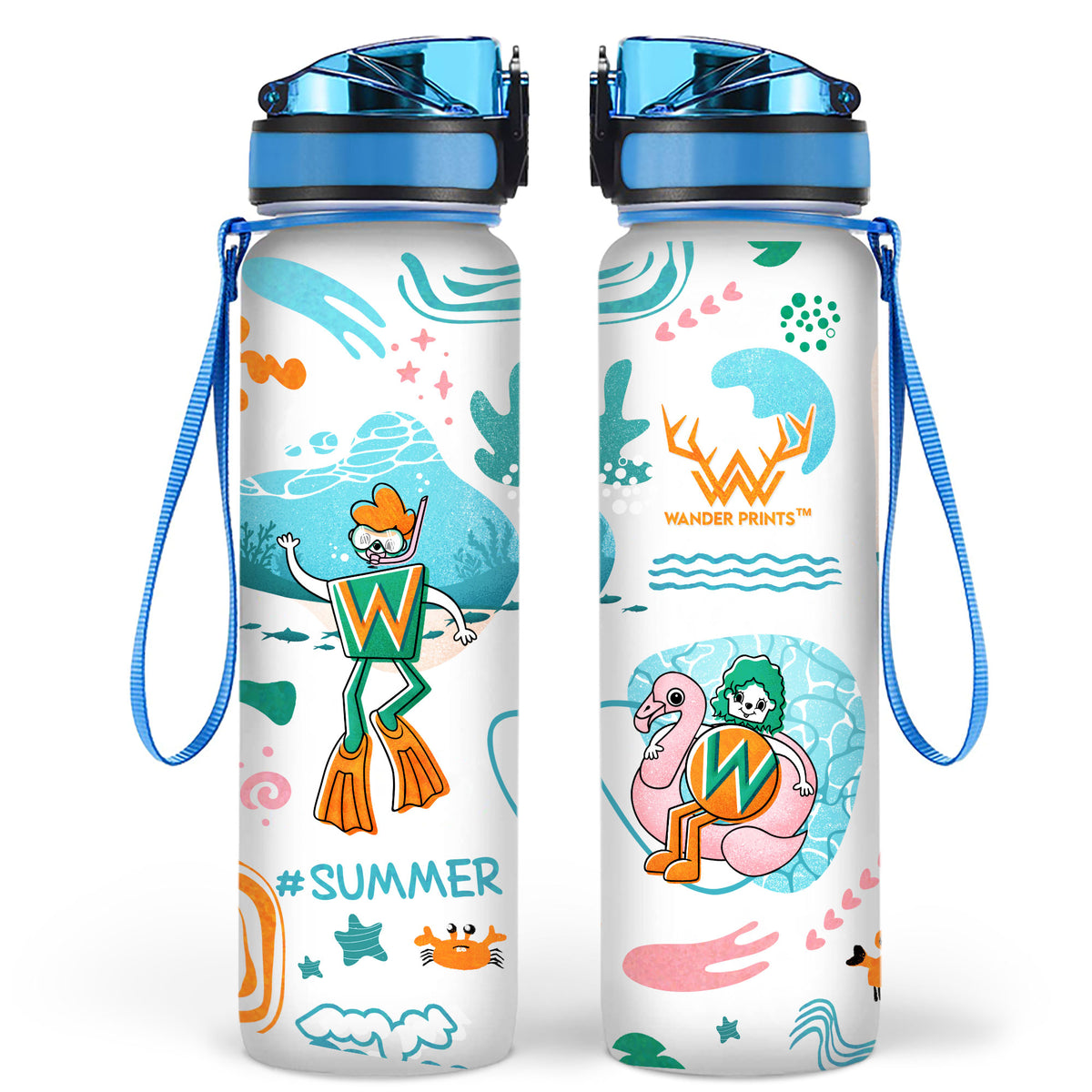 Wandering Water Tracker Bottle - Summer Drinkware Collection - Wander 