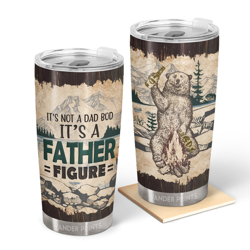 Wander Prints Funny Gift For Dad, Grandpa, Father's Day Gifts, Bonus & Step Dad Gifts, Birthday Gifts - It's Not A Dad Bod Custom Tumbler, Travel Cup, Insulated 20oz Tumbler