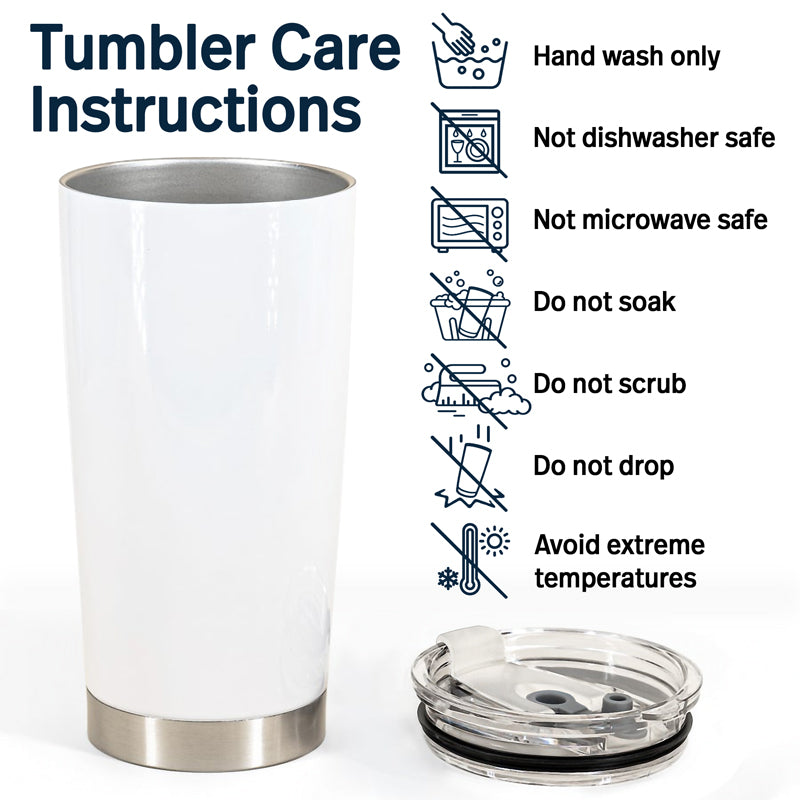 Tumbler Care Instructions with Logo – In The Gap Customs