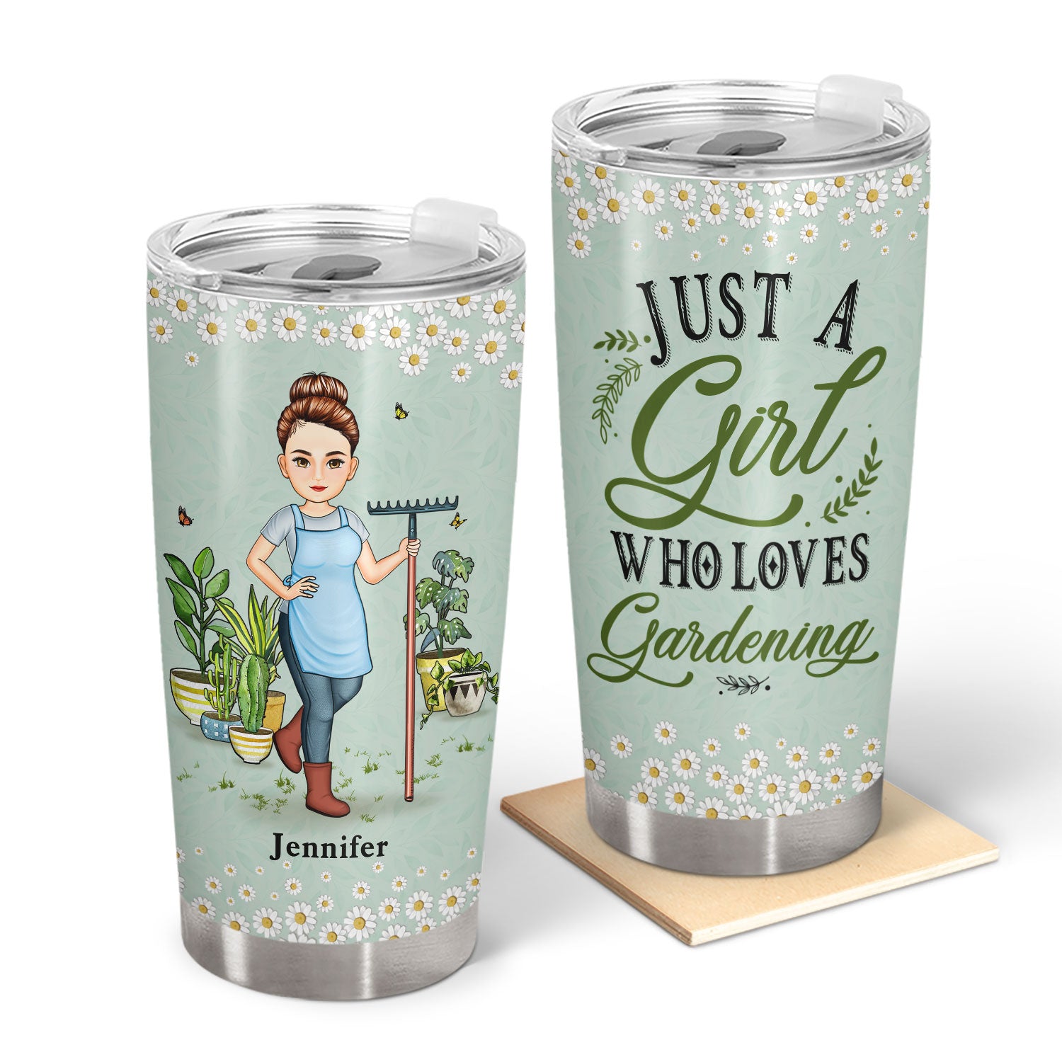 Just A Girl Boy Who Loves Gardening - Birthday, Loving Gift For Yourself, Women, Men, Plant Lovers - Personalized Custom Tumbler
