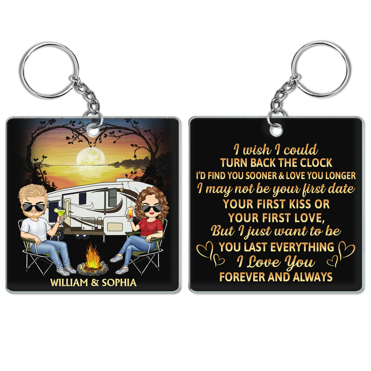 I Wish I Could Turn Back The Clock Camping - Anniversary, Birthday Gift For  Spouse, Husband, Wife, Boyfriend, Girlfriend, Campers - Personalized ...