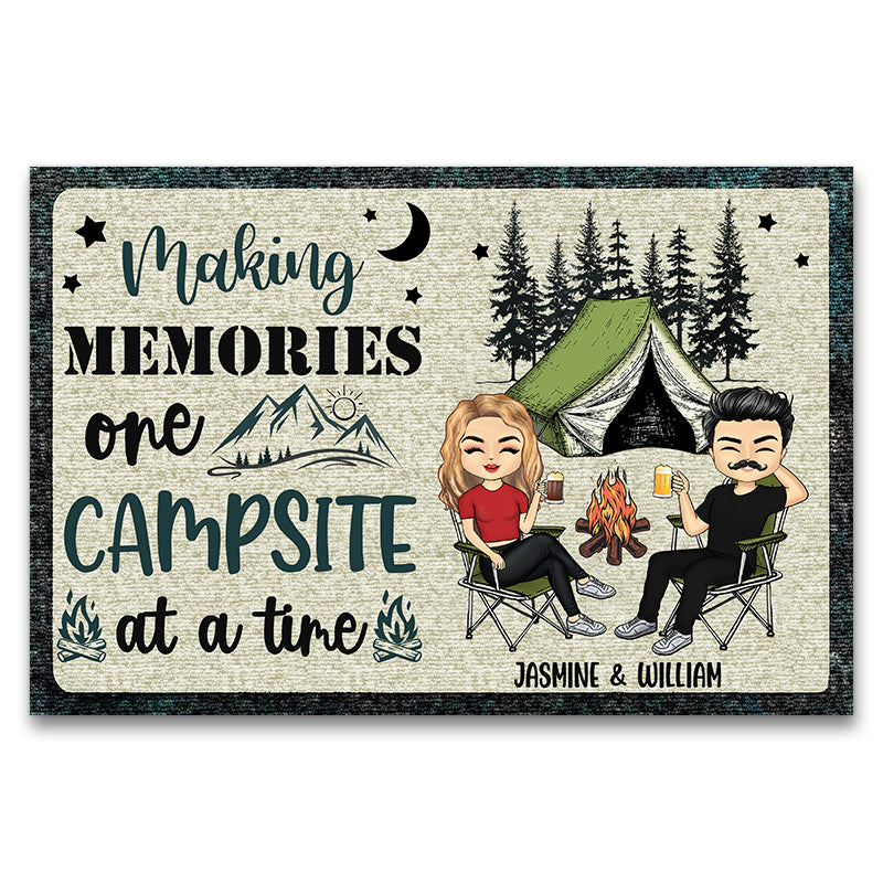 Making Memories One Campsite - Gift For Camping Lovers - Personalized Custom Doormat
