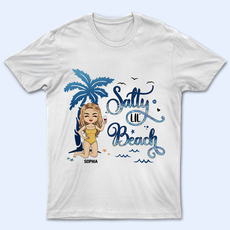 Salty Lil' Beach Gift For Women - Personalized Custom T Shirt