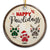 Happy Pawlidays - Christmas Gift For Dog Cat Lovers - Personalized Custom Circle Ceramic Ornament