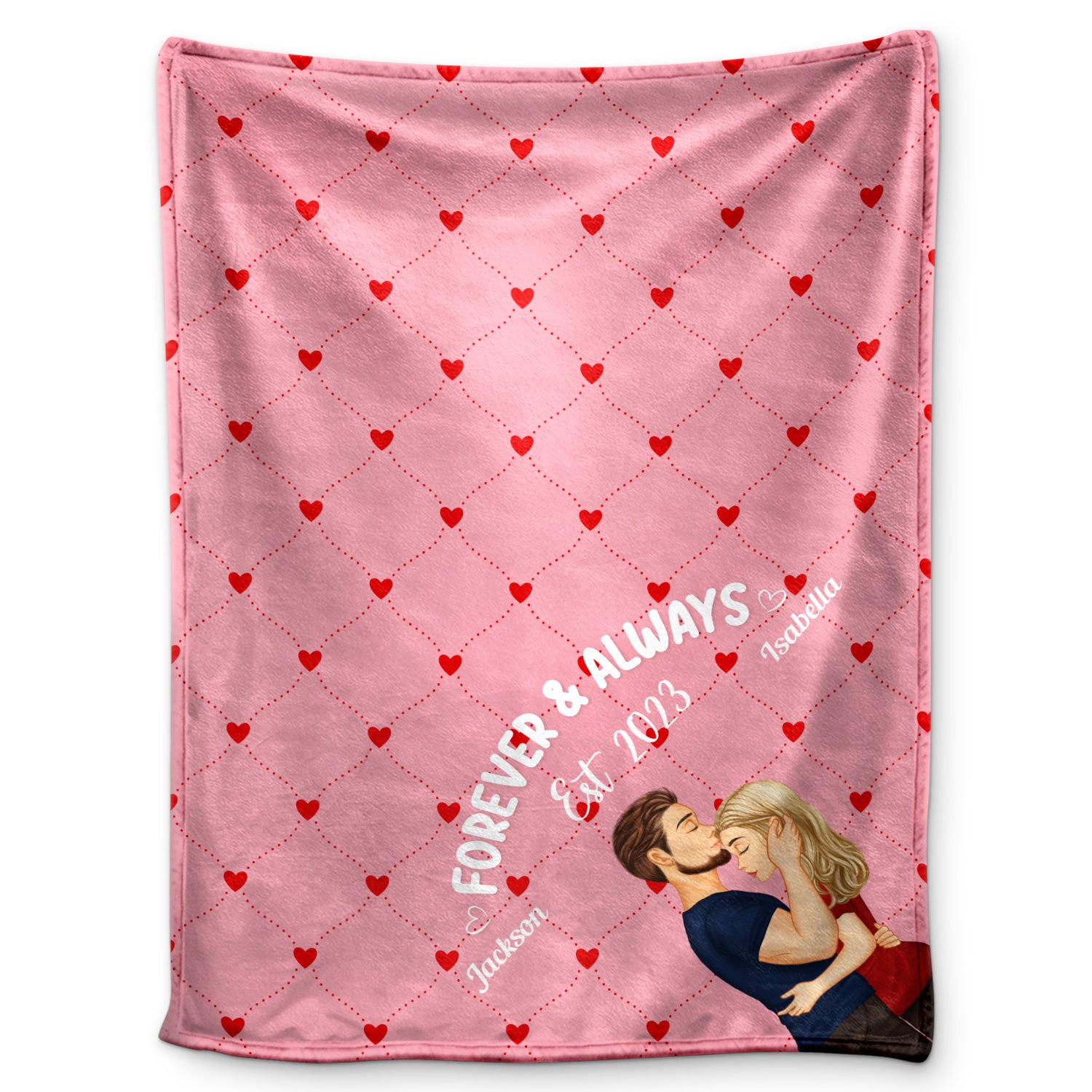 Forever And Always - Gift For Couple - Personalized Custom Fleece Blanket