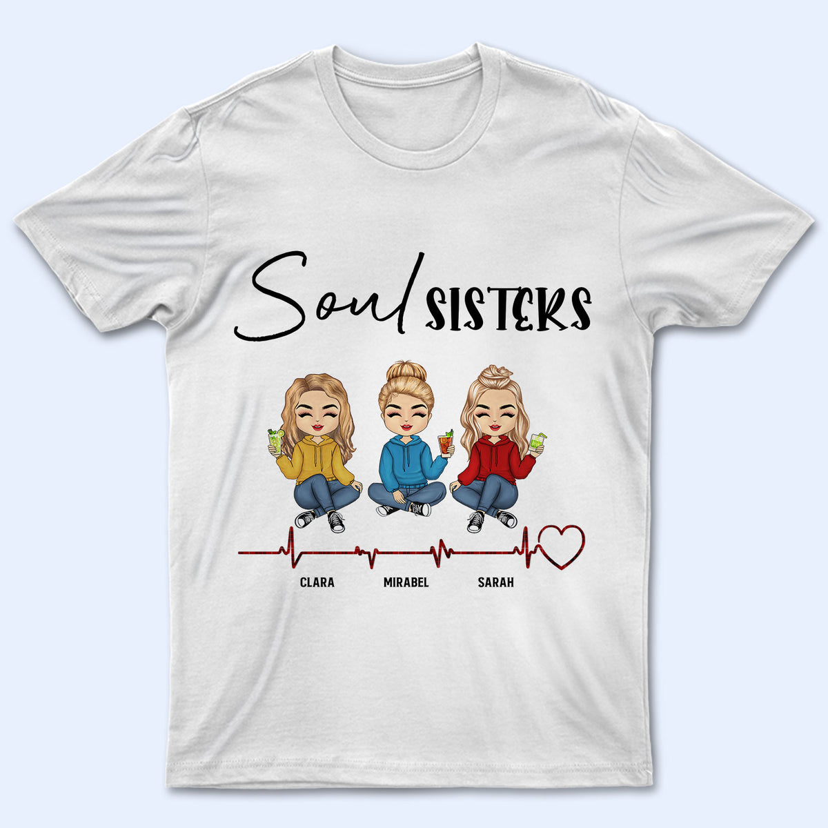 Soul Sisters - Gift For Besties - Personalized Custom T Shirt - Wander ...