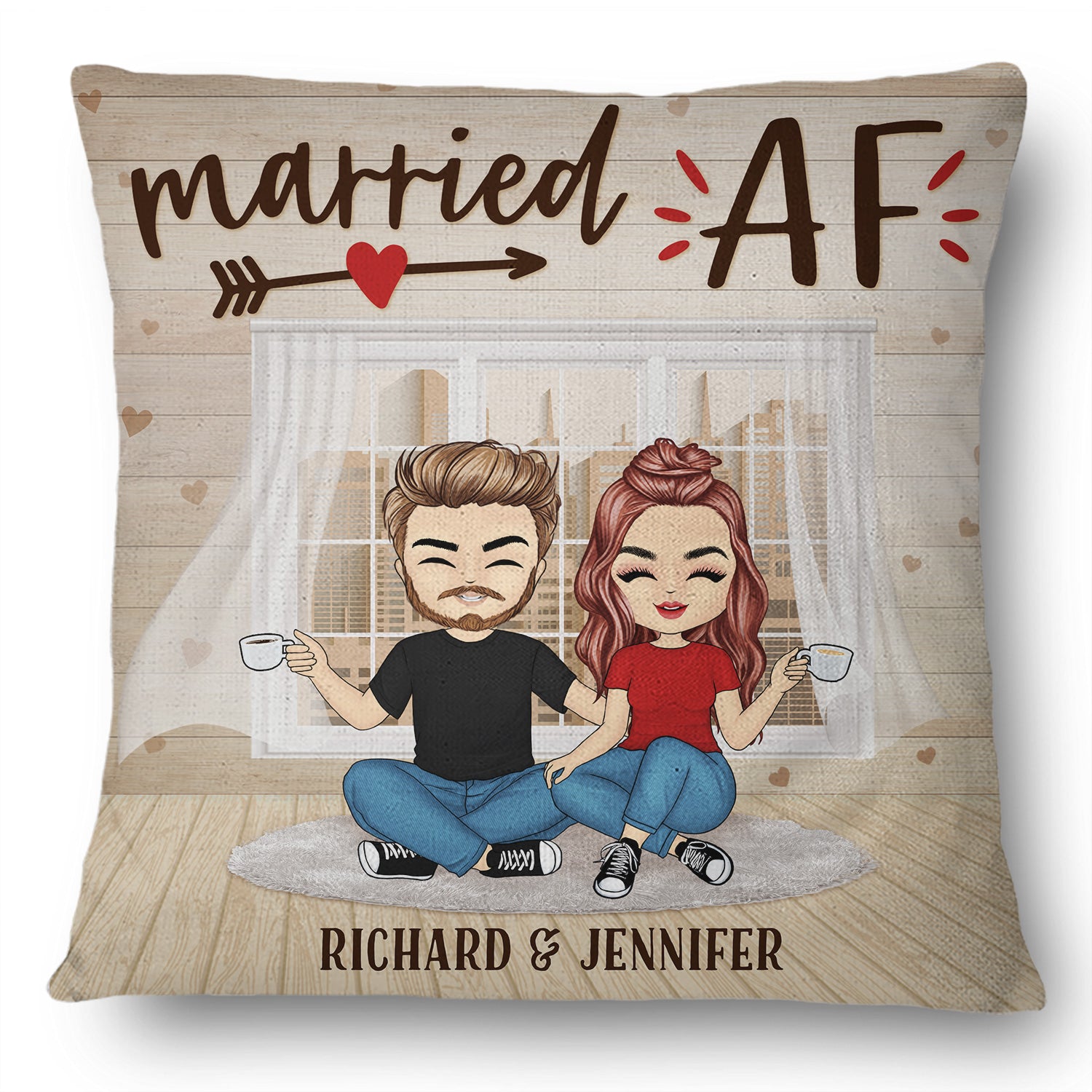 Married Af - Gift For Couples - Personalized Custom Pillow