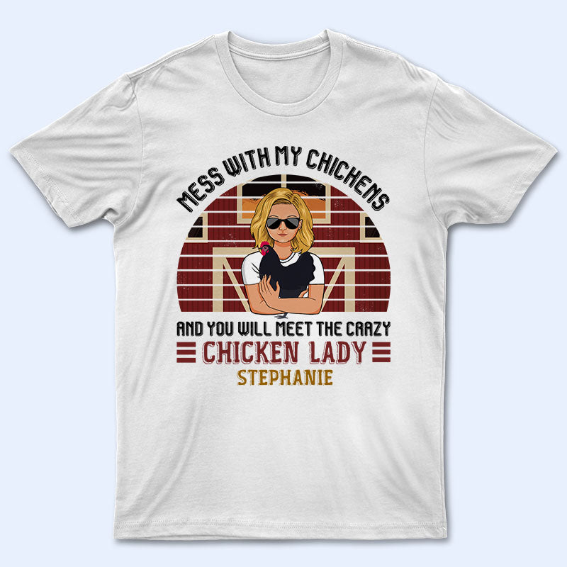 crazy chicken lady t shirt