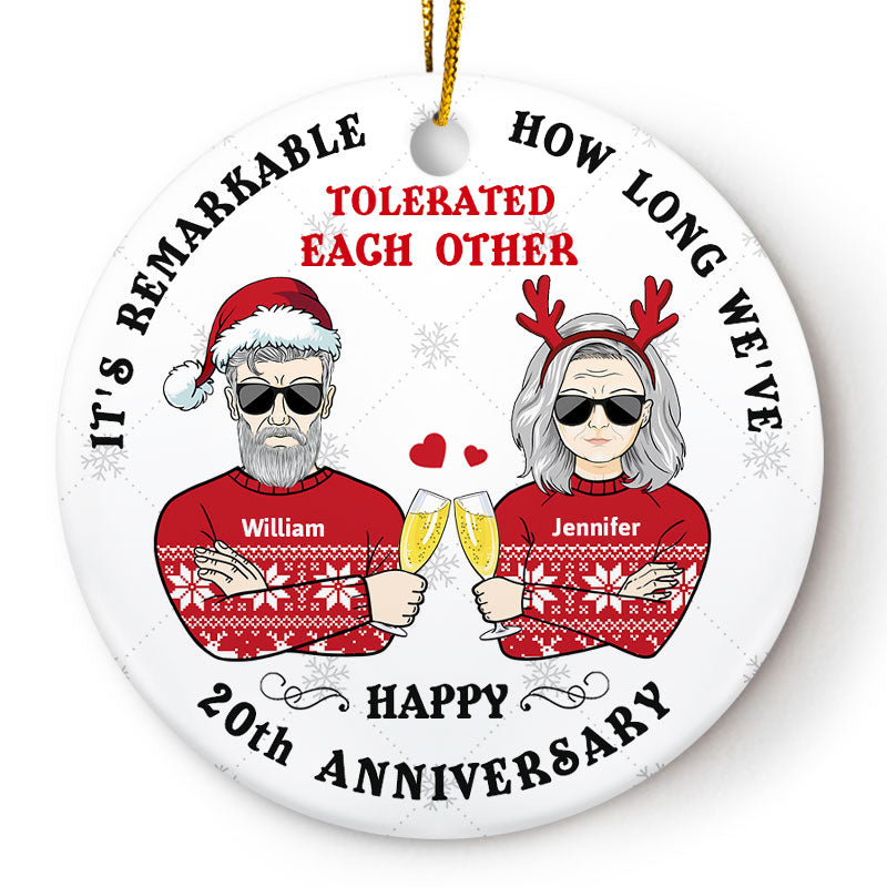 It's Remarkable  - Christmas Gift For Married Couples - Personalized Custom Circle Ceramic Ornament