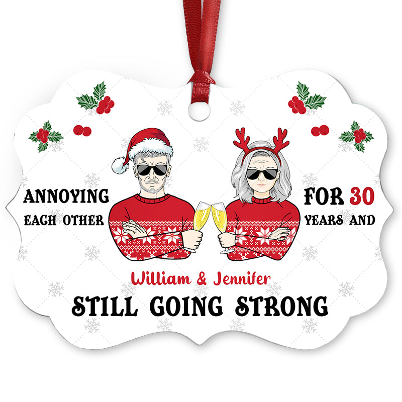 Annoying Each Other - Christmas Gift For Couples - Personalized Custom Aluminum Ornament