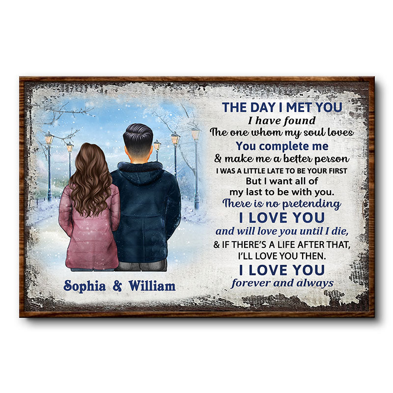 The Day I Met Winter Couple - Personalized Custom Poster