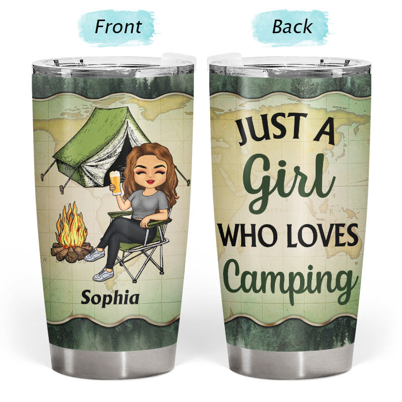 A Girl Who Loves Camping - Camping Gift - Personalized Custom