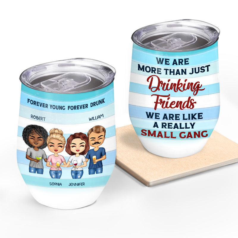 We Are More Than Just Friends Blue Classic - BFF Bestie Gift - Personalized Custom Wine Tumbler