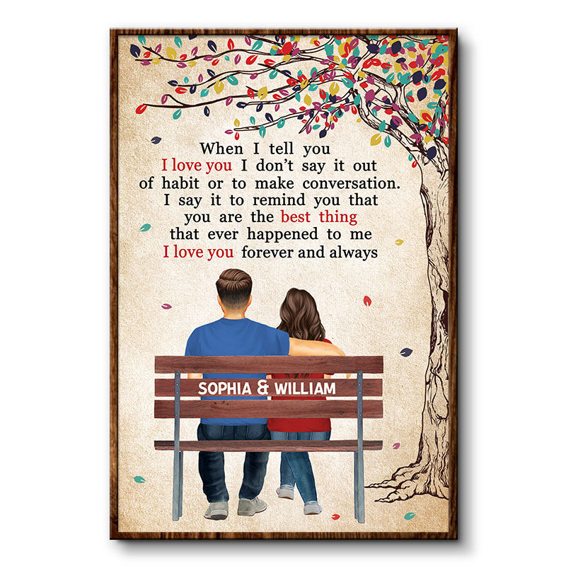 When I Tell You I Love You Couple Under Tree - Personalized Custom Poster