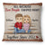 All Because Two People Swiped Right Together Since Husband Wife - Gift For Couples - Personalized Custom Pillow