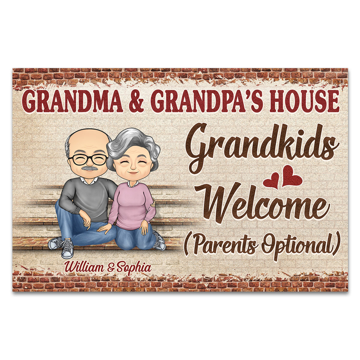 Grandma And Grandpa's House Grandkids Welcome Parents Optional Grandpa ...