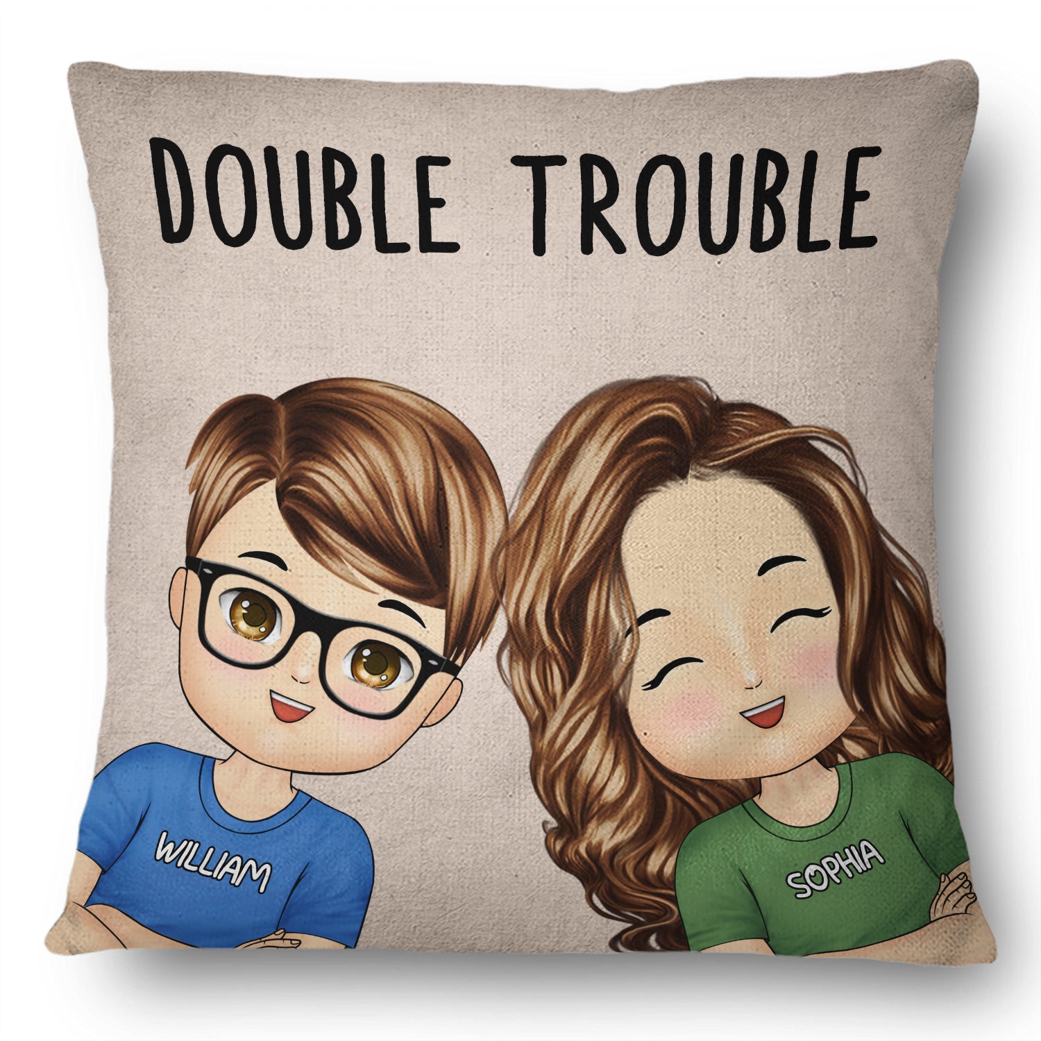 Trouble Maker - Birthday, Loving Gift For Daughter, Granddaughter, Son, Grandson, Kid, Grandkid, Family - Personalized Custom Pillow