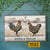 Personalized Chicken Couple Live Customized Wood Rectangle Sign