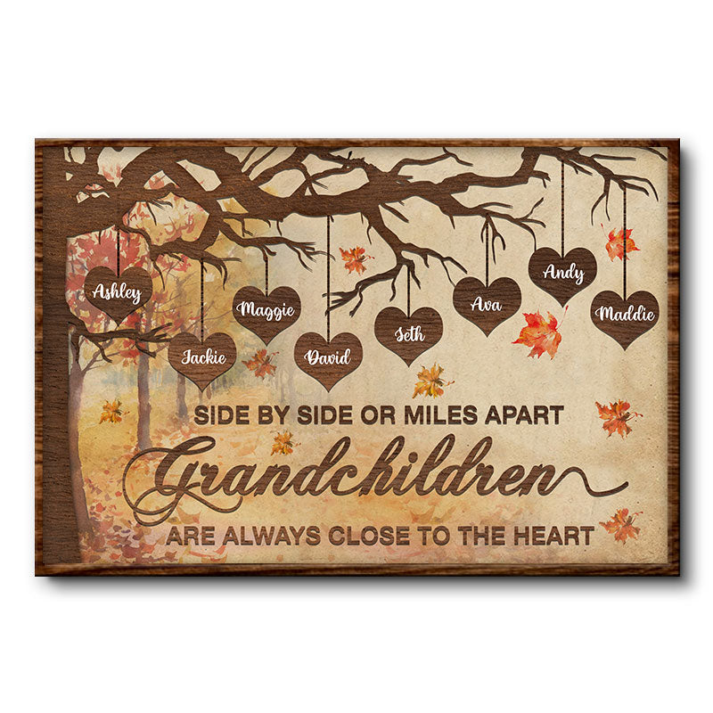 Grandchildren Always Close To The Heart - Gift For Grandparents - Personalized Custom Poster