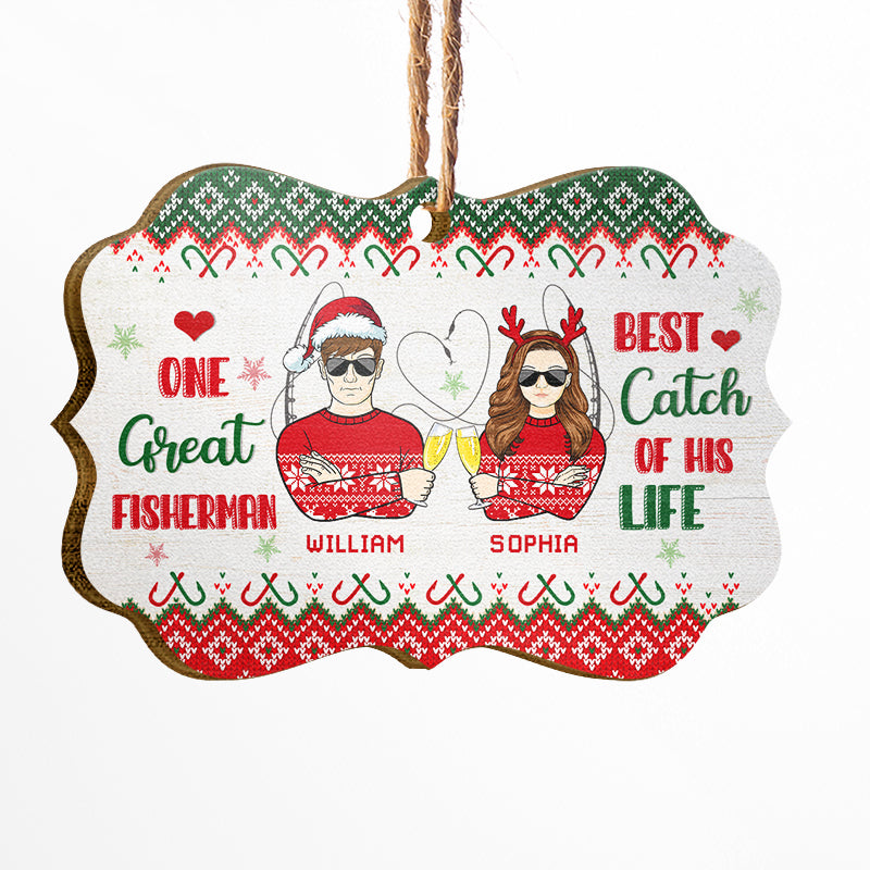 Best Catch - Fishing Couple Gift - Personalized Custom Wooden Ornament