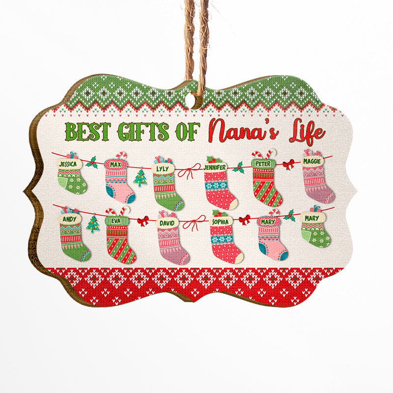 Grandkids Best Gifts Of Life - Gift For Grandparents - Personalized Custom Wooden Ornament, Aluminum Ornament