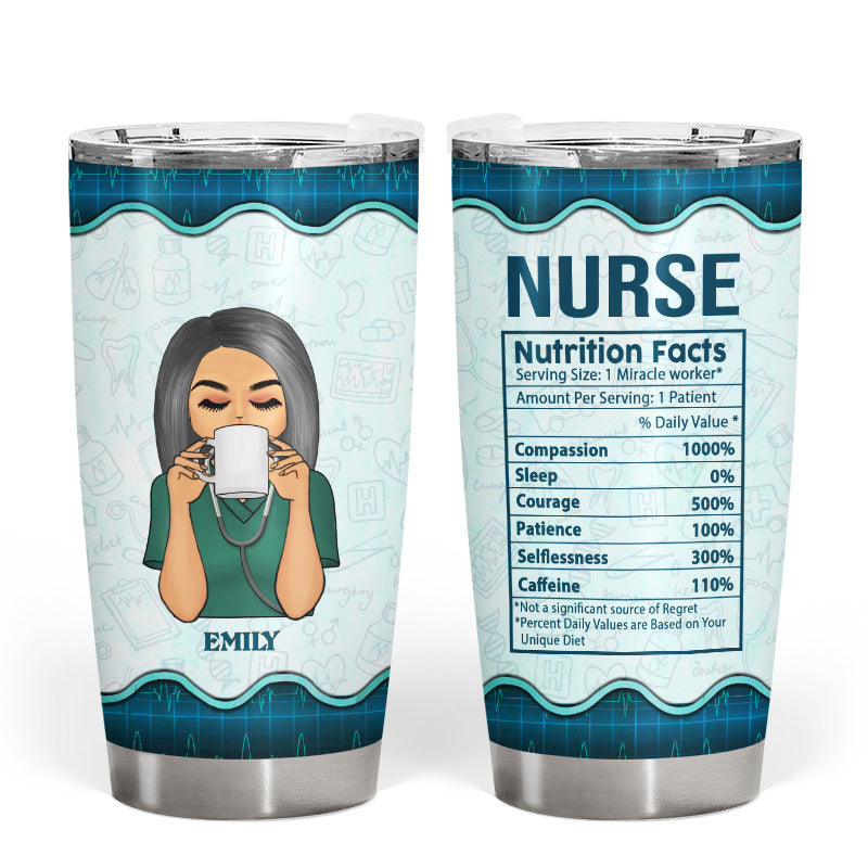 Nurse Nutrition Fact - Personalized Custom Tumbler - Wander Prints™