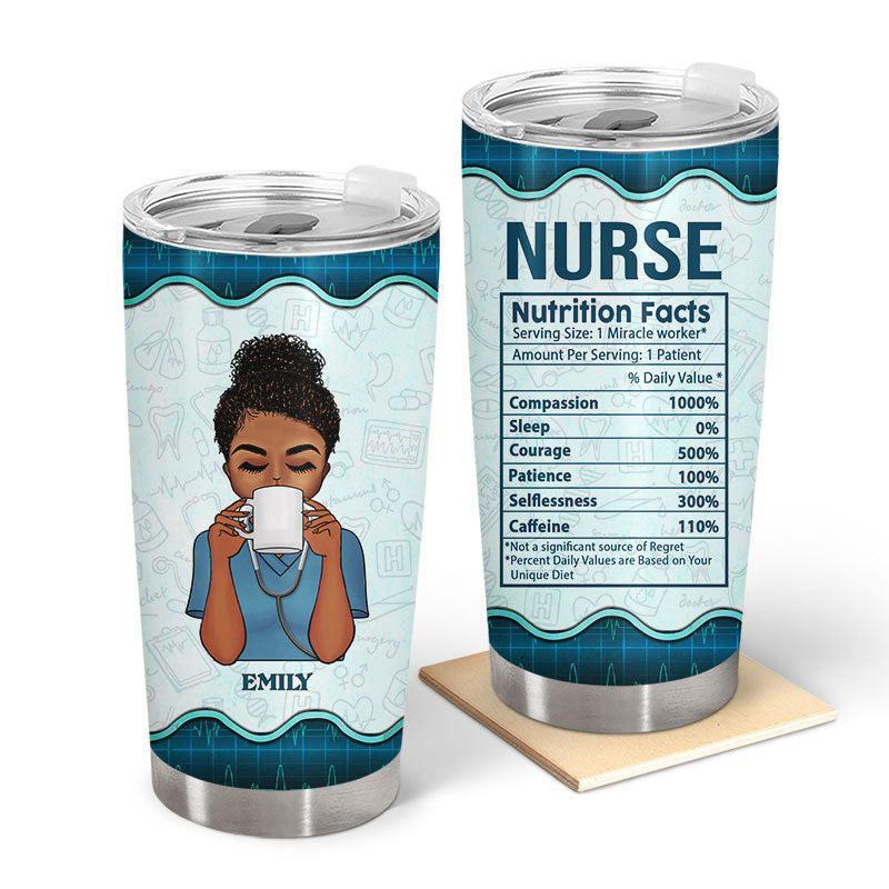 Nurse Nutrition Fact - Personalized Custom Tumbler