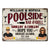 Hope You Brought Alcohol Husband And Wife - Poolside Bar And Grill - Personalized Custom Classic Metal Signs