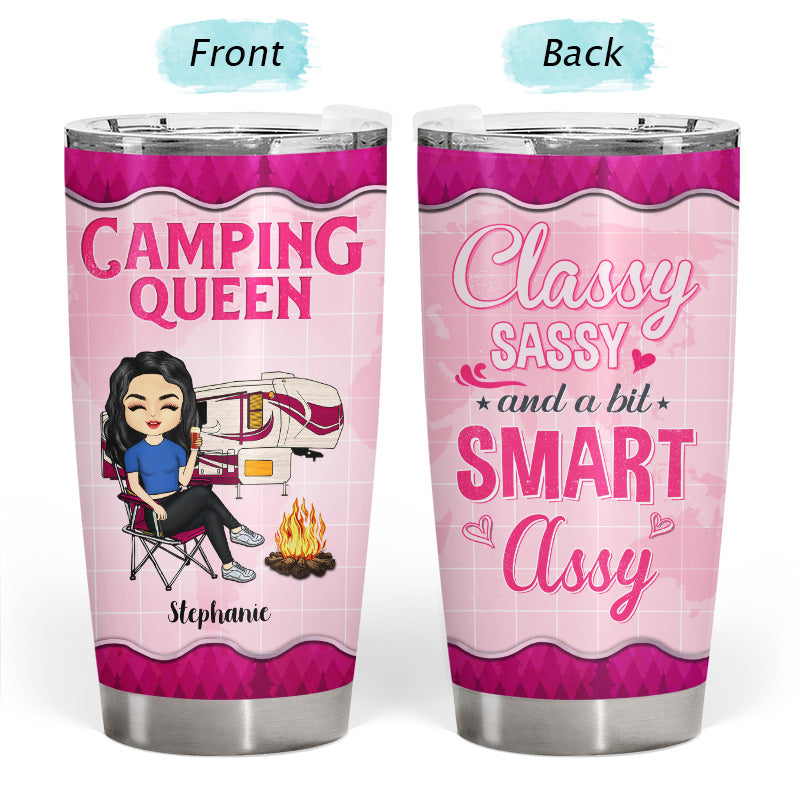 Camping Queen - Personalized Tumbler - Gift For Camping Lovers