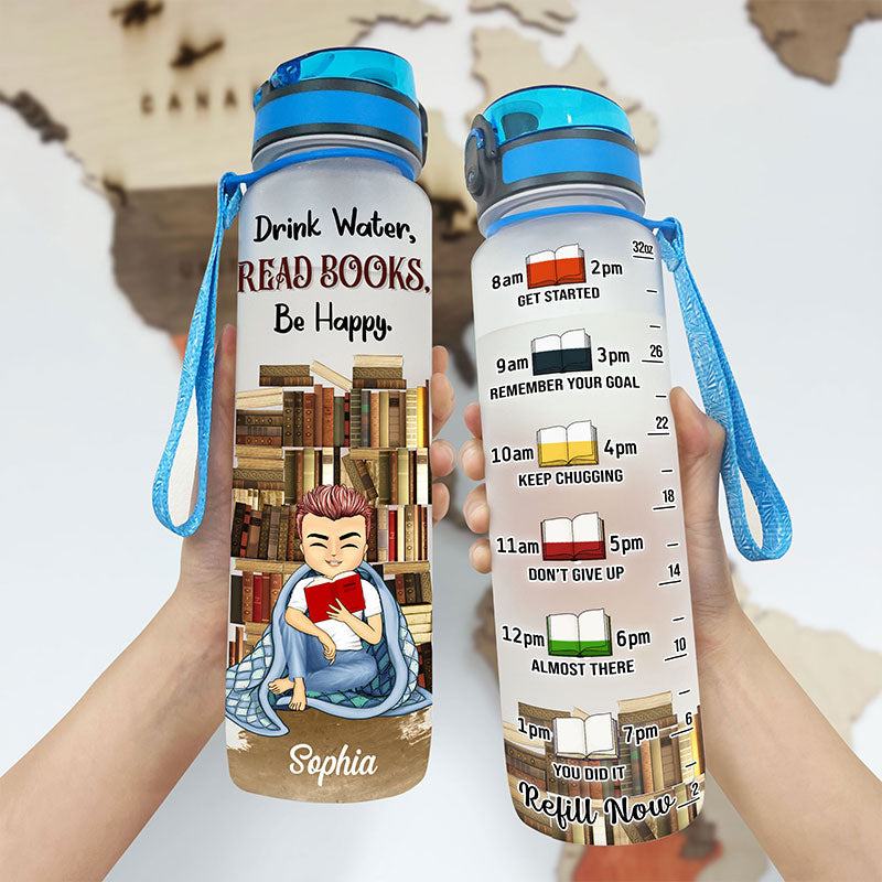 Personalized Custom Water Tracker Bottle - Birthday Gift For