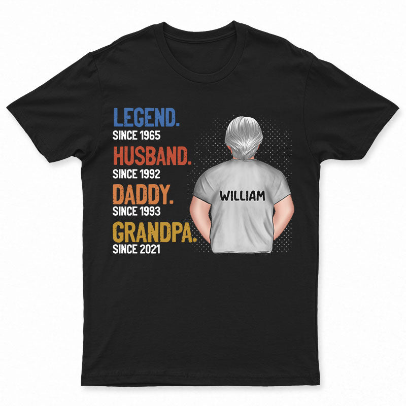 Legend Husband - Gift For Grandpa Dad - Personalized Custom T Shirt