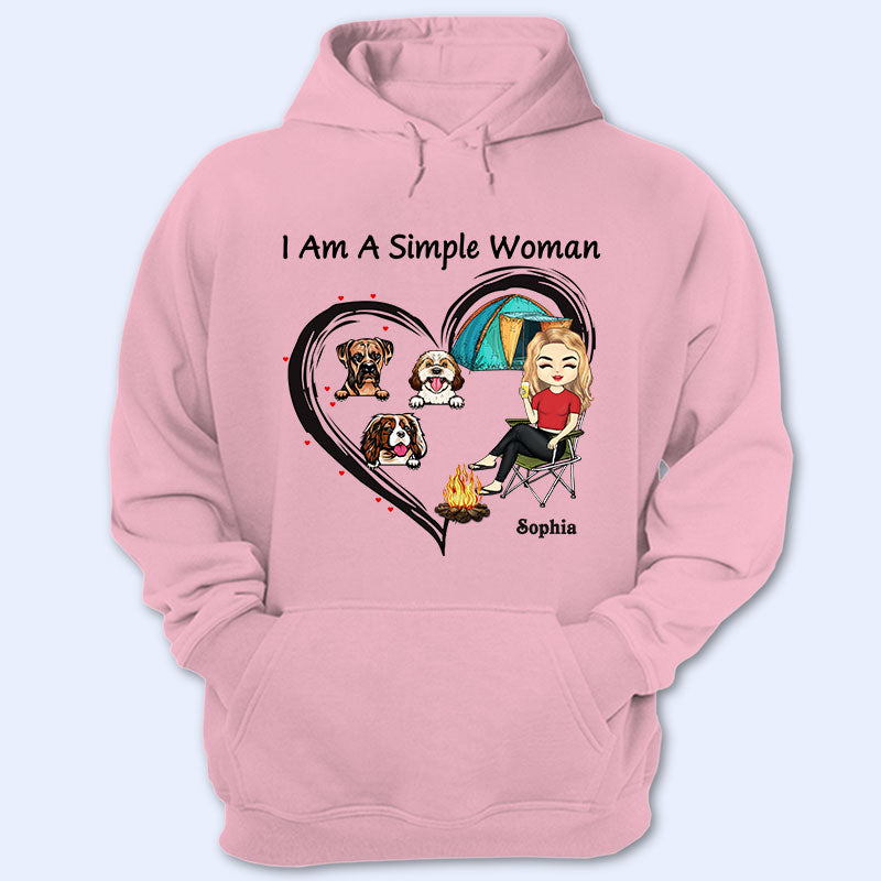 I'm A Simple Woman - Gift For Camping And Dog Lovers - Personalized Custom Hoodie