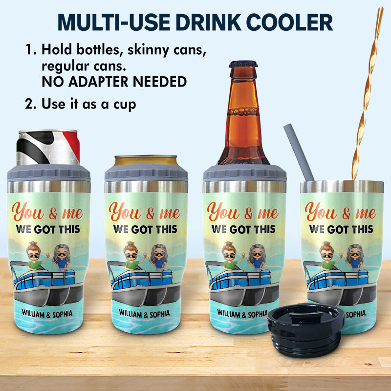 Reduce Can Cooler - 4-in-1 Stainless Steel Can Holder and Beer Bottle  Holder, 4 Hours Cold - 14 oz Multi-Use Drink Cup that Holds Slim Cans,  Regular