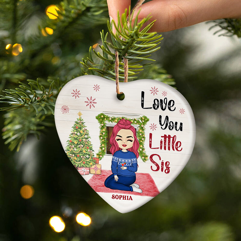 Love You Sister Christmas Gift For Sibling, Sister Personalized Cu