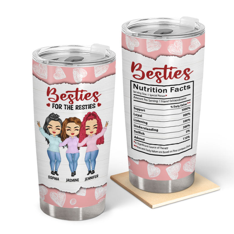 Besties Nutrition Facts - BFF Bestie Gift - Personalized Custom Tumbler