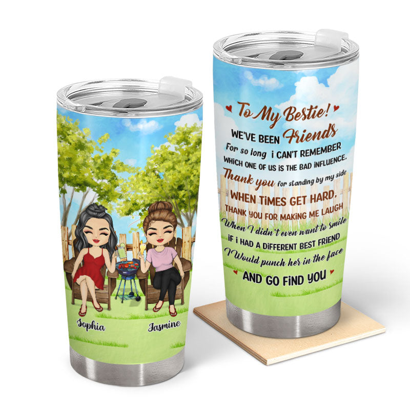 Which One Of Us Is The Bad Influencer - Gift For Besties - Personalized Custom Tumbler