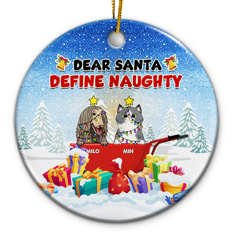 Dear Santa Define Naughty - Christmas Gift For Dog Cat Lovers - Person 