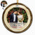 Custom Photo Our First Christmas As Mr & Mrs - Christmas Gift For Wedding Married Couples - Personalized Custom Circle Ceramic Ornament