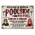 Poolside Bar & Grill The Neighbor Listen - Couple Swimming Pool Sign - Personalized Custom Classic Metal Signs