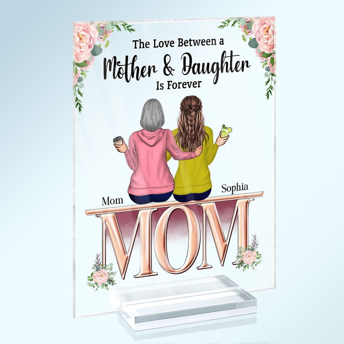 Mother And Daughter Best Friends Forever From The Heart - Gift For Mom ...