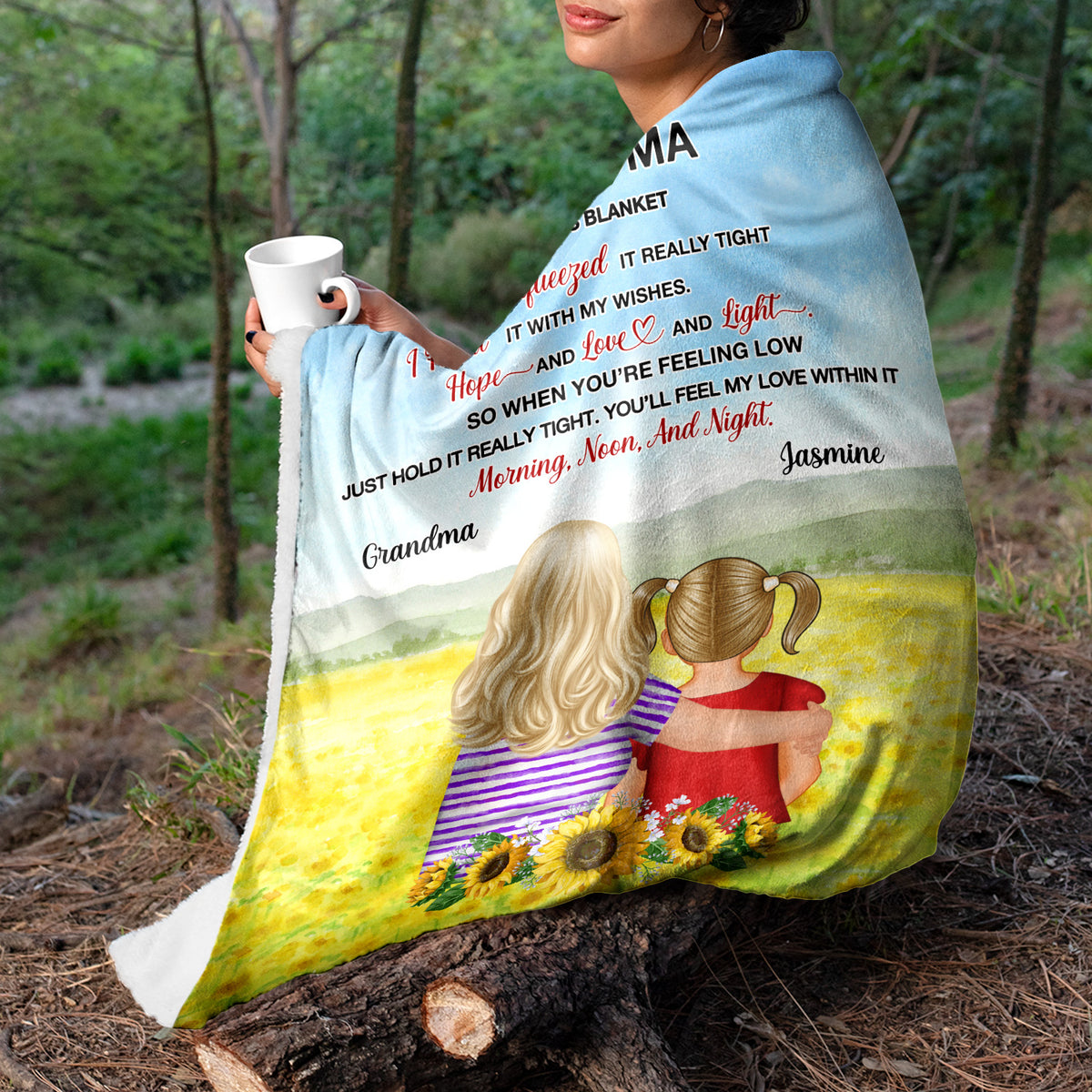 Personalized Dear Mom With All My Love I Held This Blanket Tight Blanket