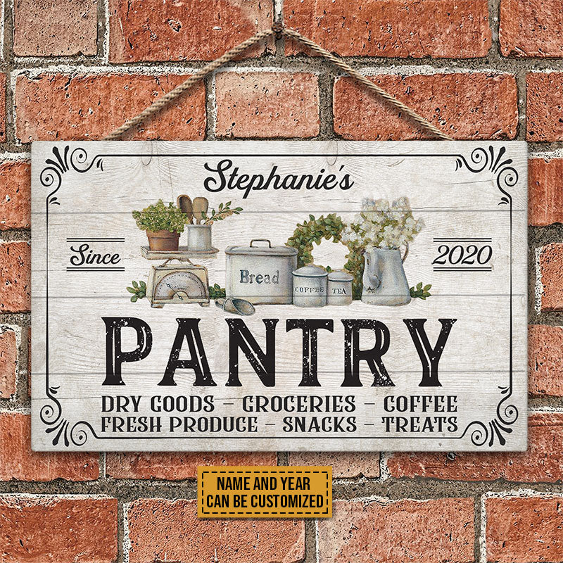 Rustic Custom Kitchen Signs for Pantry Chic Vintage Farmhouse 