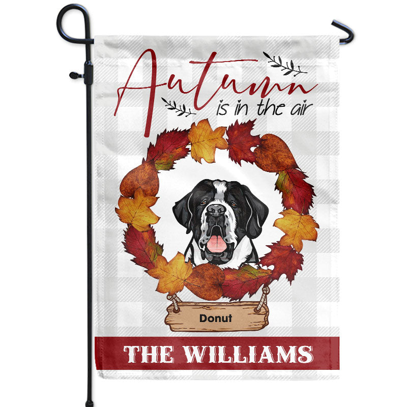 Personalized Autumn Is In The Air Dog Funny Custom Flag