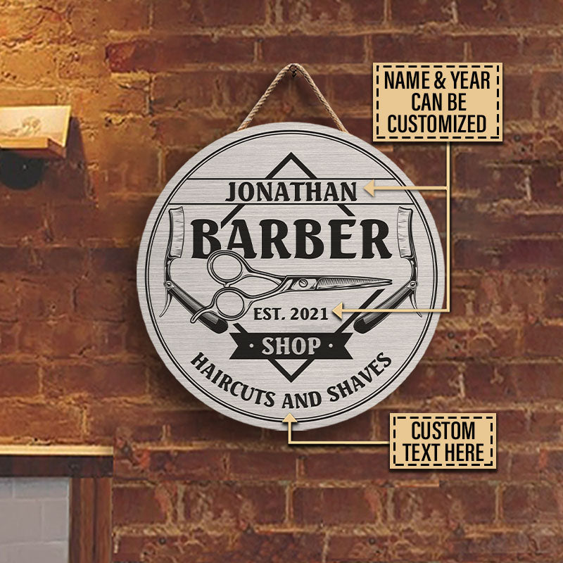 The barber shop sign