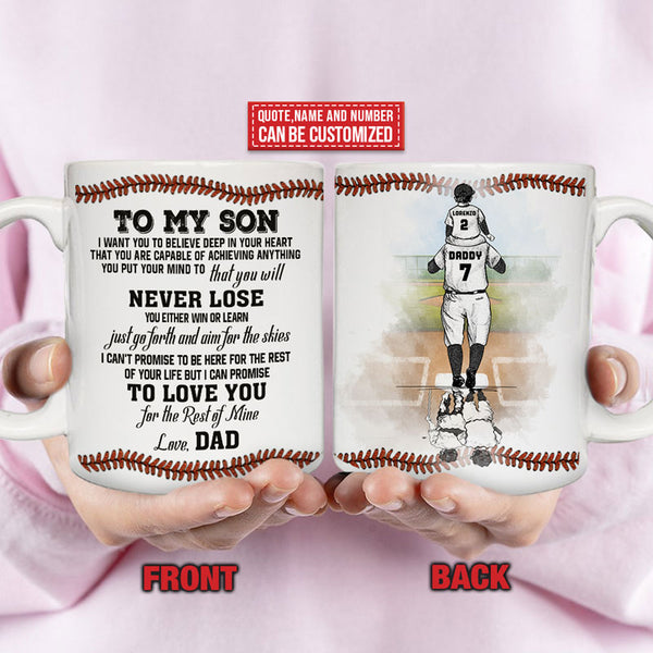 Personalized Baseball Dad And Son Thank You Custom Quote Customized Po -  Wander Prints™