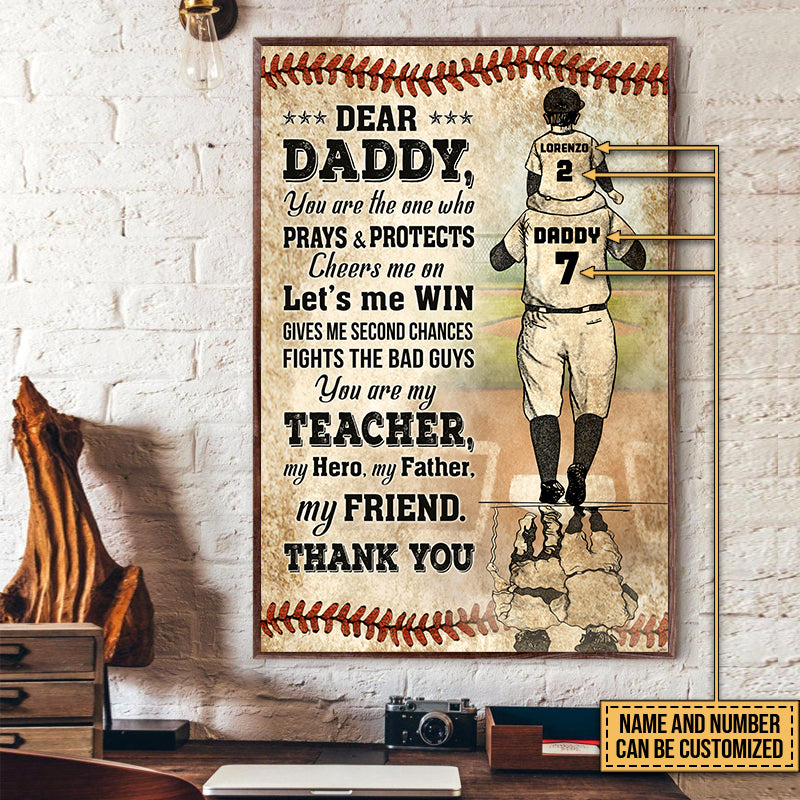 Behind Every Baseball Player Is A Baseball Dad - Personalized Acrylic  Plaque - Father's Day, Birthday, Baseball Gift For Dad, Father, Daughter,  Son